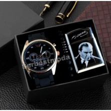 Spectrum Erkeğe Hediye Erkek Kol Saati Sevgiliye Hediye Doğum Günü Yıl Dönümü Hediyesi Erkek Saat Çakmak Bileklik Kombini