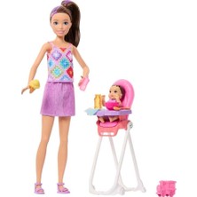 Barbie Bebek Bakıcısı Skipper Mama Sandalyeli Oyun Seti JJB44