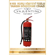 Vallentina 6 kg Kuru Kimyevi Tozlu Yangın Söndürme Tüpü Tse-Hyb/ce Belgeli 4 Yıl Garantili (Ruhsata Uygun)