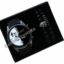 Spectrum Erkek Kol Saatleri Atatürk Imza Temalı Saat Kişiye Özel Baskılı Erkek Saat Bileklik Seti Doğum Günü Babalar Günü Hediyesi Sevgiliye Hediye