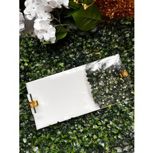 Epoksi Tepsi Inci Detaylı Dikdörtgen Damat Tepsisi