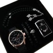 Spectrum Erkek Kombin Saat Seti Çakmak Tespih Bileklik Sevgiliye Hediye Doğum Günü Hediyesi Erkeğe Hediye