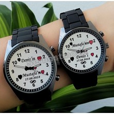 Spectrum Sevgiliye Hediye Kişiye Özel Isimli Kol Saati Sevgili Saatleri Çift Saatleri Isim Tarih Baskılı Sevgili Kombini Sevgililer Günü Hediyesi