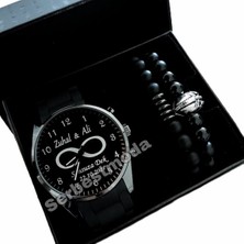 Spectrum Sevgiliye Hediye Erkek Saat Kombini Kişiye Özel Isimli Saat Erkek Bileklik Kombin Sevgililer Günü Doğum Günü Hediyesi