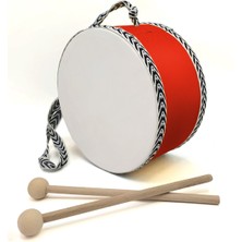 Allians Kırmızı Deri Çocuk Davulu 17CM, Eğlenceli ve Şık Müzik Aksesuarı