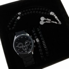 Spectrum Erkek Saat Seti Tespih Bileklik Saat Kombini Hediye Seti Sevgiliye Hediye Erkek Kol Saati Doğum Günü Hediyesi