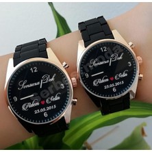 Spectrum Erkek Bayan Sevgili Saatleri Sevgiliye Doğum Günü Hediyesi Çift Saat Kombini Isim Baskılı Kişiye Özel Saat Erkek Kadın Kol Saati