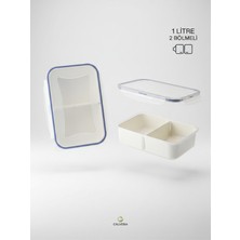 Calvera 2 Bölmeli Sızdırmaz Lunch Box Saklama Kabı - 1 Litre Beslenme Kutusu