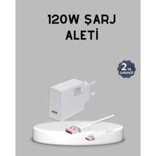 OZGN 120W Süper Hızlı Şarj Adaptörü – Type-C Kablo Dahil, Yüksek Voltaj Korumalı