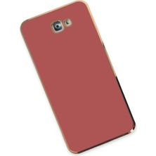 OZGN Newface Samsung Galaxy J7 Prime Kılıf Volet Silikon - Kırmızı