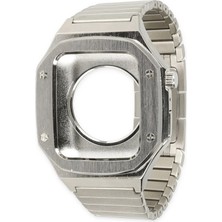 OZGN Newface Apple Watch 44MM KR409 Metal Kordon - Gümüş