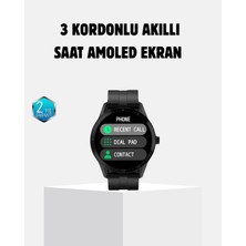 OZGN 3 Kordonlu Amoled Akıllı Saat – Sağlık Takipli