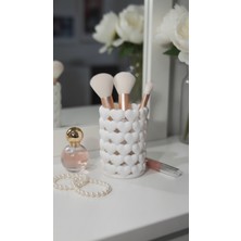 Feyza Design Kalpli Organizer Makyaj Fırçalık ve Kalemlik, Dekoratif Masa Düzenleyici