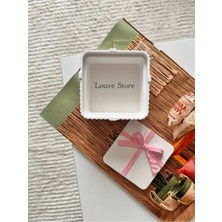 Feyza Design Pembe Fiyonk Detaylı Kapaklı Kare Takı Organizeri, Şık ve Pratik Saklama