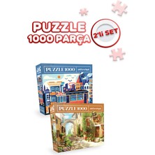 Allians 2 Adet 1000 Parça Puzzle, Old Street ve Istanbul Temalı Eğlenceli Set