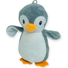 AriaTech Peluş Sevimli Hayvanlar 25 cm - Gri Penguen (Lisinya)