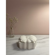 Beyaz Kelebek Formlu Kapaklı Takı ve Yüzük Kutusu, Dekoratif Organizer