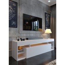 Resital Ledli Tv Ünitesi L1502-1 Beyaz