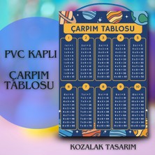Kozalak Tasarım Çarpım Tablosu Afişi Pvc Kaplı Tek Parça Afiş 22*30 cm