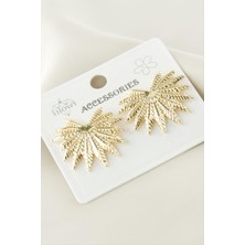 Makay Yaprak Metal Küpe