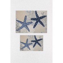 Rovigo Home Dijital Baskı  Modern Banyo Halısı Ikili Banyo Paspası RVG5-1778  100X60+60X50 cm