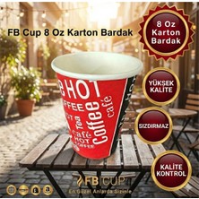 FB Cup 8 Oz Sızdırmaz Karton Bardak - 200 Adet