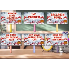 Kozalak Tasarım Ara Tatil Karne Günü Temalı El Pankartları 6 Parça