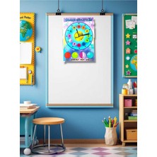 Kozalak Tasarım Zamanı Söyleyelim Afişi Okul ve Sınıflar Için Pvc Kaplı Tek Parça Afiş 22*30 cm