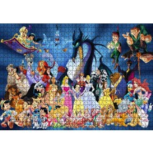 Allians Renkli Disney Karakterleri 1000 Parça Ahşap Puzzle Seti