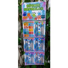 Kozalak Tasarım Ritmik Saymalar Afişi Okul ve Sınıflar Için Pvc Kaplı 4 Parça Afiş 30*90 cm