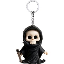 Xtoys Siyah Kapüşonlu Grim Reaper Hareketli Ölüm Meleği Oyuncak Çanta Aksesuarı ve Araba Anahtarlığı | Grimz
