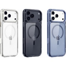 Otto Tech Crystal Case With Lens Ring Iphone 17 Pro Lacivert Şeffaf Kılıf