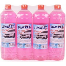 Lumpet Pembe Konsantre Oto Cam Suyu 1 Litre 4'lü Fırsat Paketi