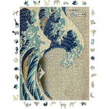 Allians Ahşap Puzzle Kanagawa'nın Büyük Dalgası 450 Parça 29X39 cm