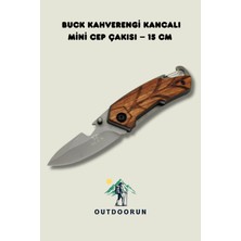 Outdoorun Buck Kahverengi Kancalı Mini Cep Çakısı – 15 cm