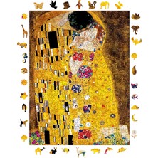 Allians Ahşap Puzzle, Gustav Klimt Öpücük, 450 Parça, 29X39 Cm, Sanat ve Eğlence