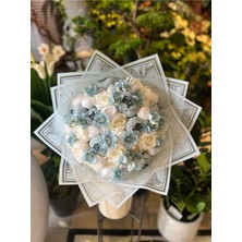 PremiumPort Renkli Mavi Şakayık Isteme Buketi, Zarif Yapay Çiçek Dekoru