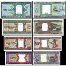 3Alp Koleksiyon Moritanya 100-200-500-1000 Ouguıya 1989-2002, 4 Lü Set Çil, Eski Yabancı Kağıt Para
