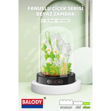 Allians Beyaz Zambak Mini Blok Yapı Seti, Şık ve Zarif Çiçek Tasarımı