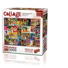 Allians Renkli Vintage Film Afişi 1000 Parça Puzzle Keyifli Hobi Seti