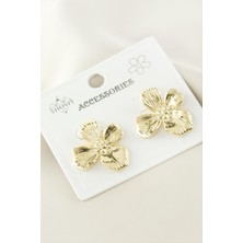 Makay Çiçek Metal Küpe