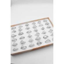 Royaleks 36'lı Baget Yüzük Seti - Gümüş