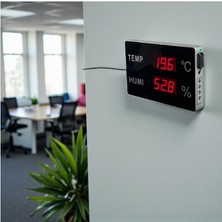 Avrasya HE218A-TH Büyük LED Ekranlı Endüstriyel Sıcaklık ve Nem Ölçer