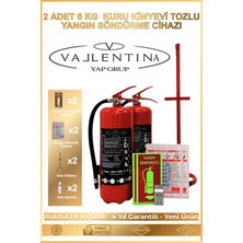 Vallentina 6kg Tozlu Yangın Söndürme Cihazı Ruhsata Uygun Tse-Hyb/ce Belgeli(Talimat-Sehpa-Levha-Askı Aparatlı)