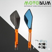 Motonum Kymco Süper 8 Modifiye Ayna-Turuncu RENK-A52936