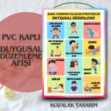 Kozalak Tasarım Duygusal Düzenleme Afişi Pvc Kaplı Tek Parça Afiş 22*30 cm
