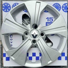 Yk Renault Taliant / Megane 1-2 / Clio Uyumlu 15 Inç Jant Kapağı 4'lü Takım Amblem Hediyeli