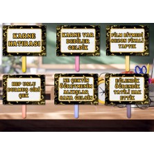 Kozalak Tasarım Karne Günü Temalı El Pankartları 6 Parça