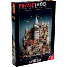Allians 1000 Parça Puzzle, Renkli ve Detaylı Galata Manzarası, Eğlenceli Hobi Seti