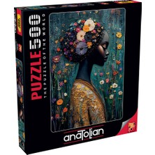 Allians Renkli 500 Parça Yapboz Puzzle - Afrika Güzeli Temalı Eğlenceli Eğitici